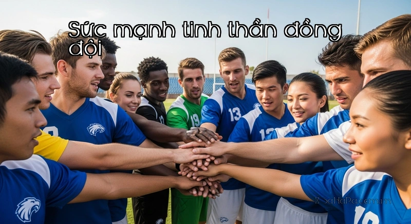 Đội thể thao đoàn kết trước trận đấu