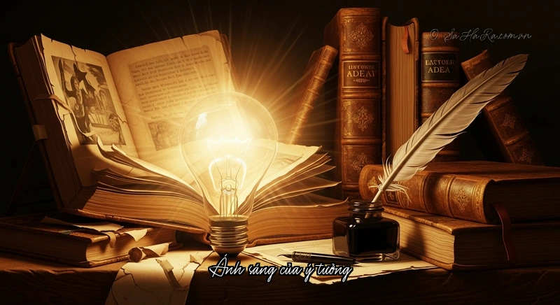 Ánh sáng của ý tưởng Biểu tượng của ý tưởng và sự sáng tạo