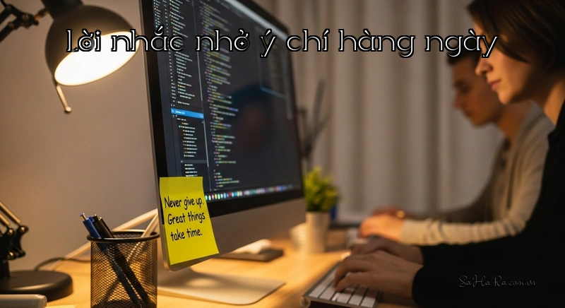 Câu nói động lực trên bàn làm việc