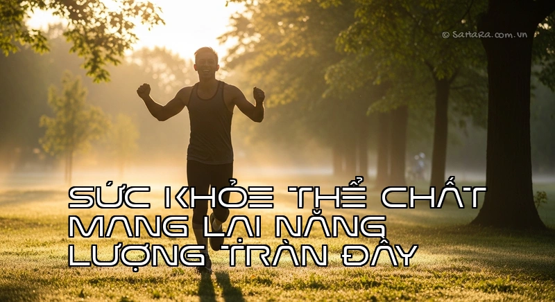 Sức khỏe thể chất mang lại năng lượng tràn đầy Người khỏe mạnh chạy bộ trong công viên