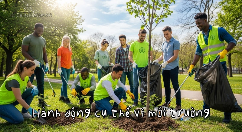 Hành động cụ thể vì môi trường SAHARA Team hành động bảo vệ môi trường
