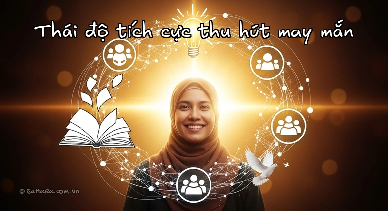 Thái độ tích cực thu hút may mắn Hình ảnh một người tích cực, cởi mở, thu hút may mắn