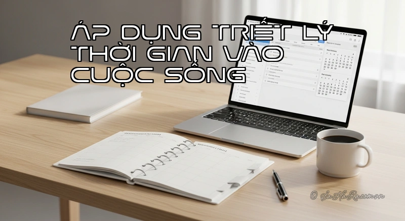 Áp dụng triết lý thời gian vào cuộc sống Bàn làm việc với sổ kế hoạch