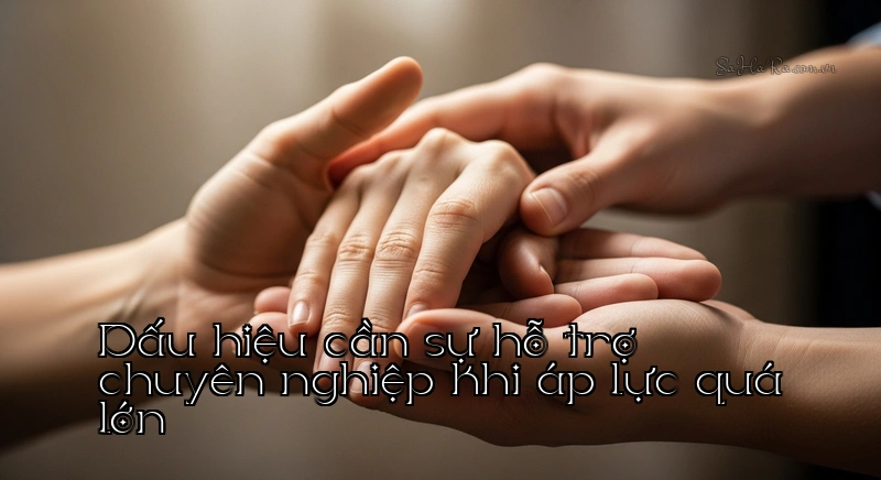 Dấu hiệu cần sự hỗ trợ chuyên nghiệp khi áp lực quá lớn Bàn tay đưa ra để tìm kiếm sự giúp đỡ