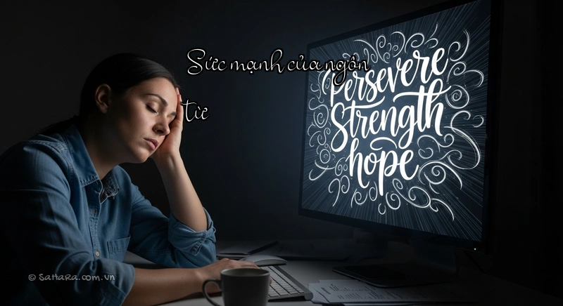 Một người đang làm việc và được truyền cảm hứng từ câu nói