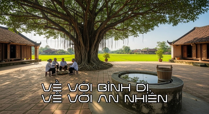 Về với bình dị, về với an nhiên Cảnh làng quê Việt Nam yên bình